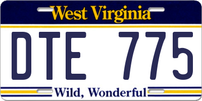WV license plate DTE775