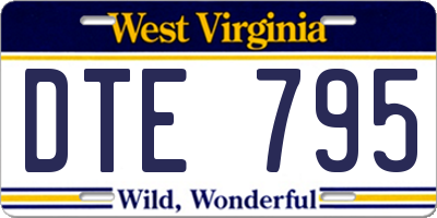 WV license plate DTE795