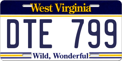 WV license plate DTE799