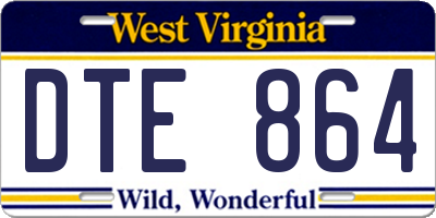 WV license plate DTE864