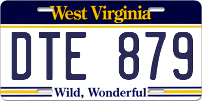 WV license plate DTE879