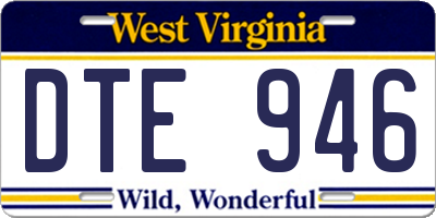 WV license plate DTE946