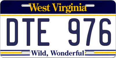 WV license plate DTE976