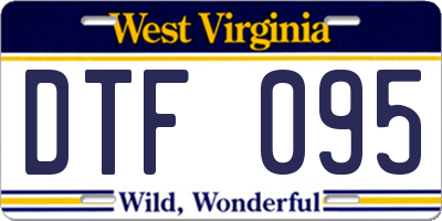 WV license plate DTF095