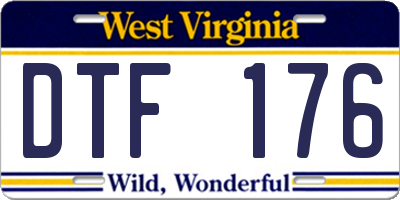 WV license plate DTF176