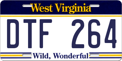 WV license plate DTF264