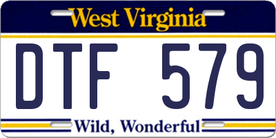 WV license plate DTF579