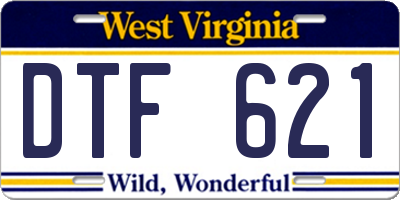 WV license plate DTF621