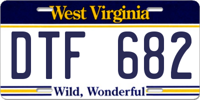 WV license plate DTF682