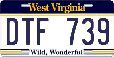 WV license plate DTF739