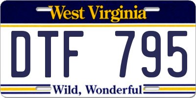 WV license plate DTF795