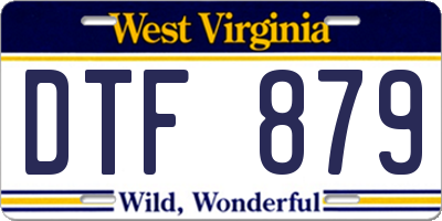 WV license plate DTF879