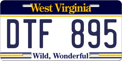 WV license plate DTF895