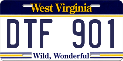 WV license plate DTF901