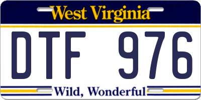 WV license plate DTF976