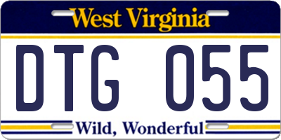 WV license plate DTG055