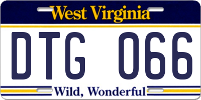 WV license plate DTG066
