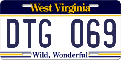 WV license plate DTG069