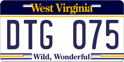 WV license plate DTG075