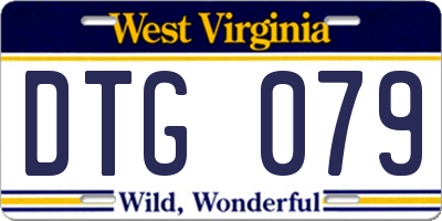 WV license plate DTG079