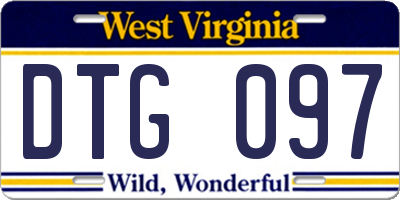 WV license plate DTG097