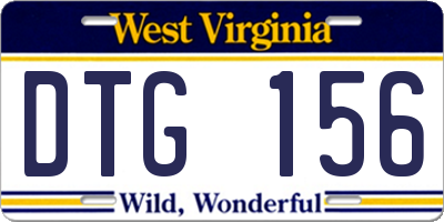 WV license plate DTG156