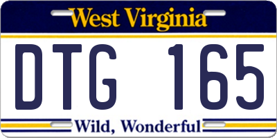 WV license plate DTG165