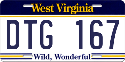 WV license plate DTG167