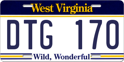 WV license plate DTG170