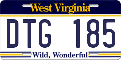 WV license plate DTG185