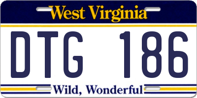 WV license plate DTG186