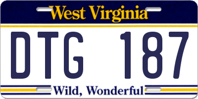 WV license plate DTG187