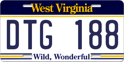 WV license plate DTG188