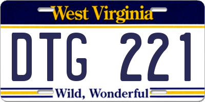 WV license plate DTG221