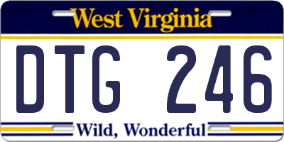 WV license plate DTG246