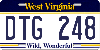 WV license plate DTG248