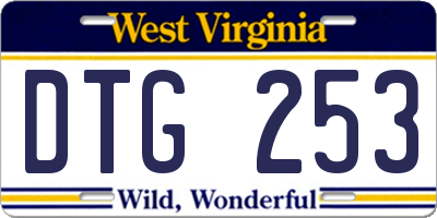 WV license plate DTG253
