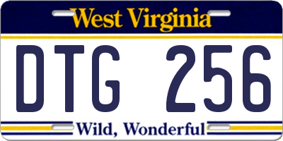 WV license plate DTG256