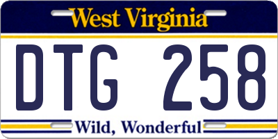 WV license plate DTG258