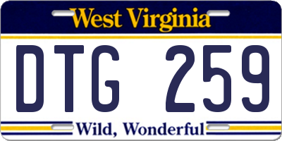 WV license plate DTG259