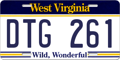 WV license plate DTG261