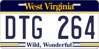 WV license plate DTG264