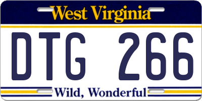 WV license plate DTG266