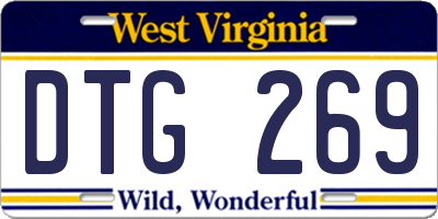 WV license plate DTG269
