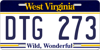 WV license plate DTG273