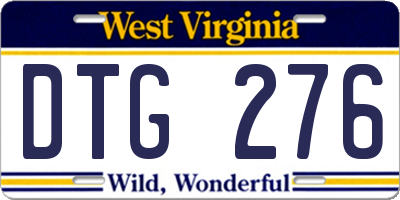 WV license plate DTG276