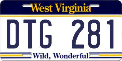 WV license plate DTG281