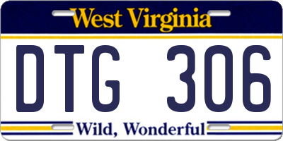 WV license plate DTG306