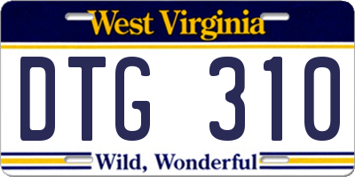 WV license plate DTG310