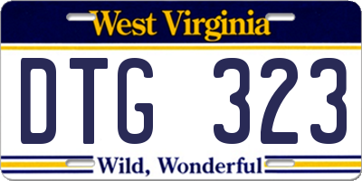 WV license plate DTG323
